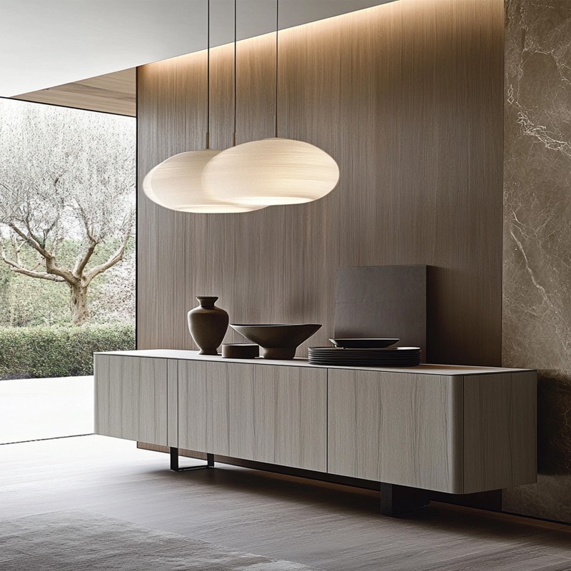 काली कास्ट आयरन साइडबोर्ड